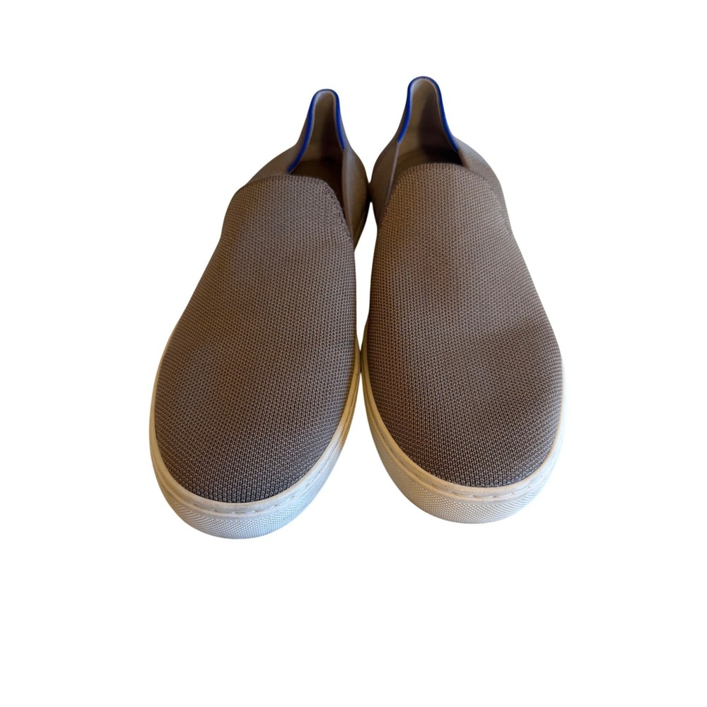 Rothys Sneaker Taupe Slip On Knit Walking Shoe Women 10.5 Sustainable Flat